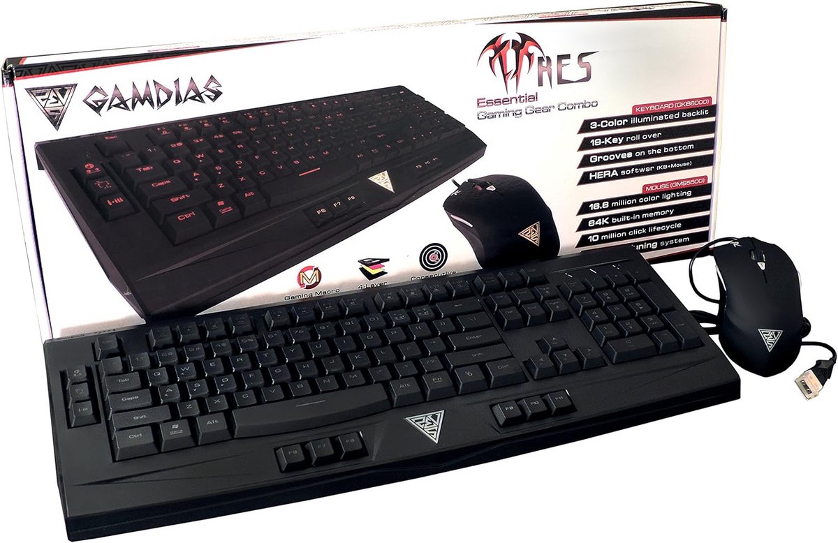 Gaming Toetsenbord en Muis Set USB - QWERTY Layout