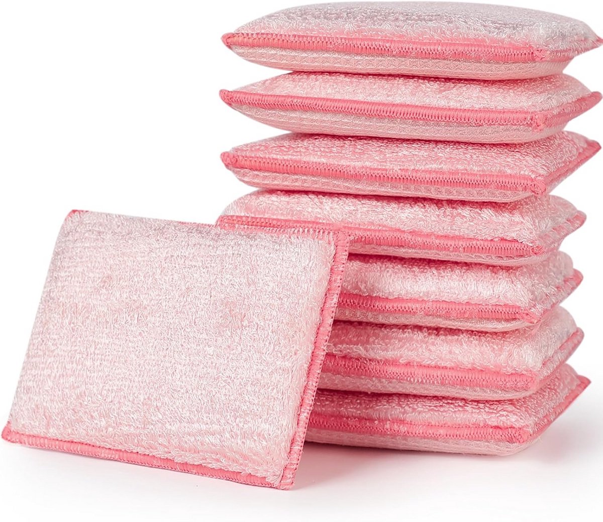 8x Herbruikbare Keukensponzen van Bamboe - Zeer Absorberend en Duurzaam