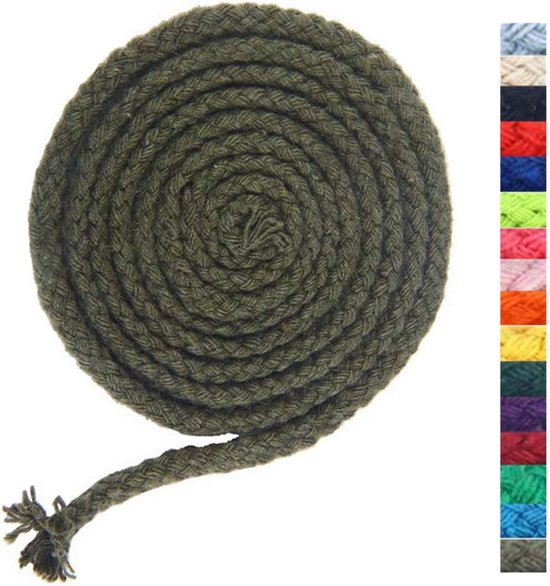 50 Meter Natuurlijk Wit Katoenen Touw – 6 Mm Dik, Gevlochten En Stevig. Perfect Voor Handwerk, Decoratie, Kleding Ophangen En Allerlei DIY-projecten.