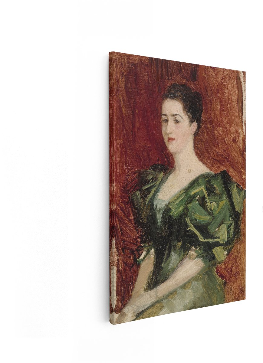 Artaza Canvas Schilderij Vrouw - 60x90 cm - Wanddecoratie Vintage Portret - Muurdecoratie