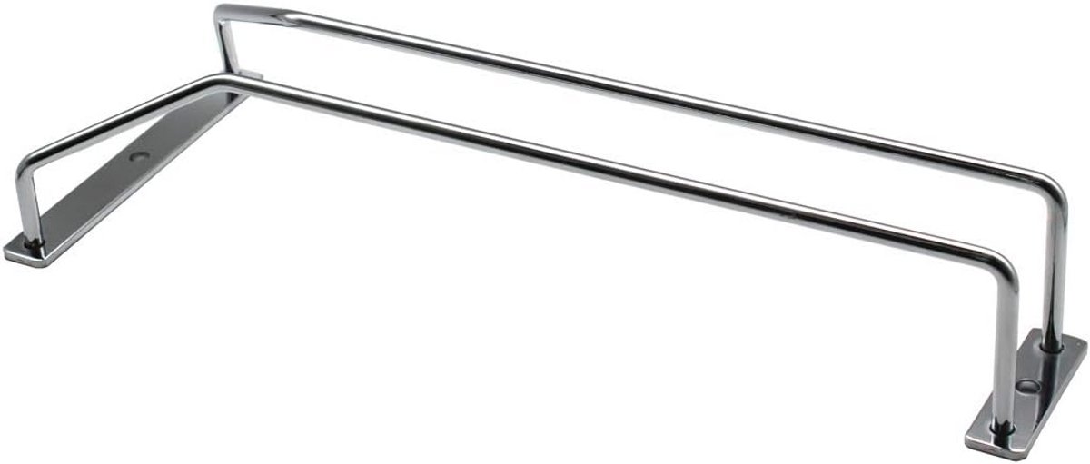 Chrome Metal Wijnglashouder voor Hangende Glazen - 27 cm - 1 Rij