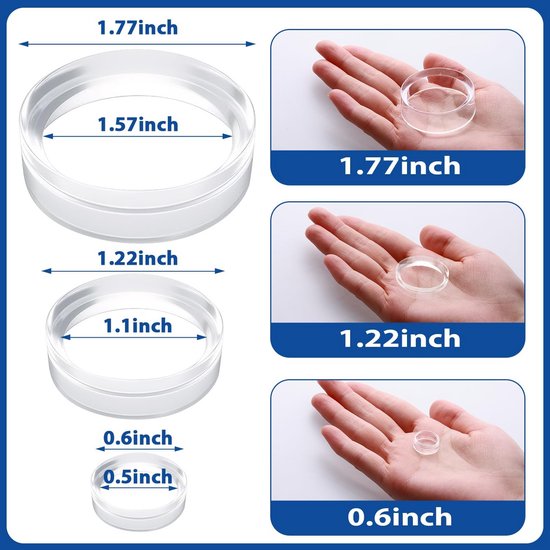 100x Kleine Ronde Bolhouders Transparant Acryl Display Standaard voor Honkballen, Golfballen & Kristallen Bollen — afbeelding 3