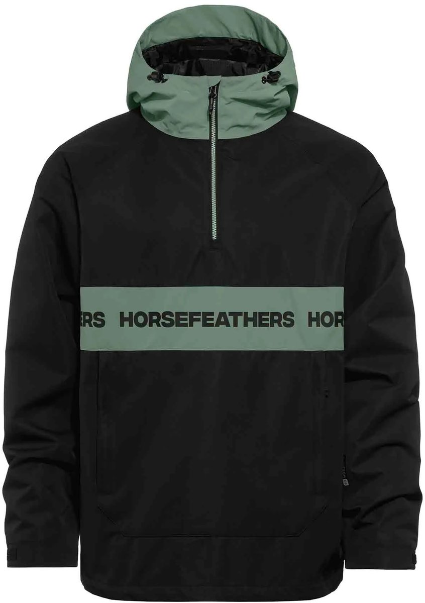 Horsefeathers Gordie Jack (zwart/ijsberggroen) - XS