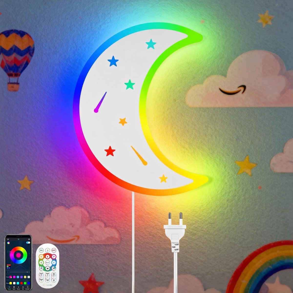 Moderne RGB LED Wandlamp met Afstandsbediening en App-Bediening
