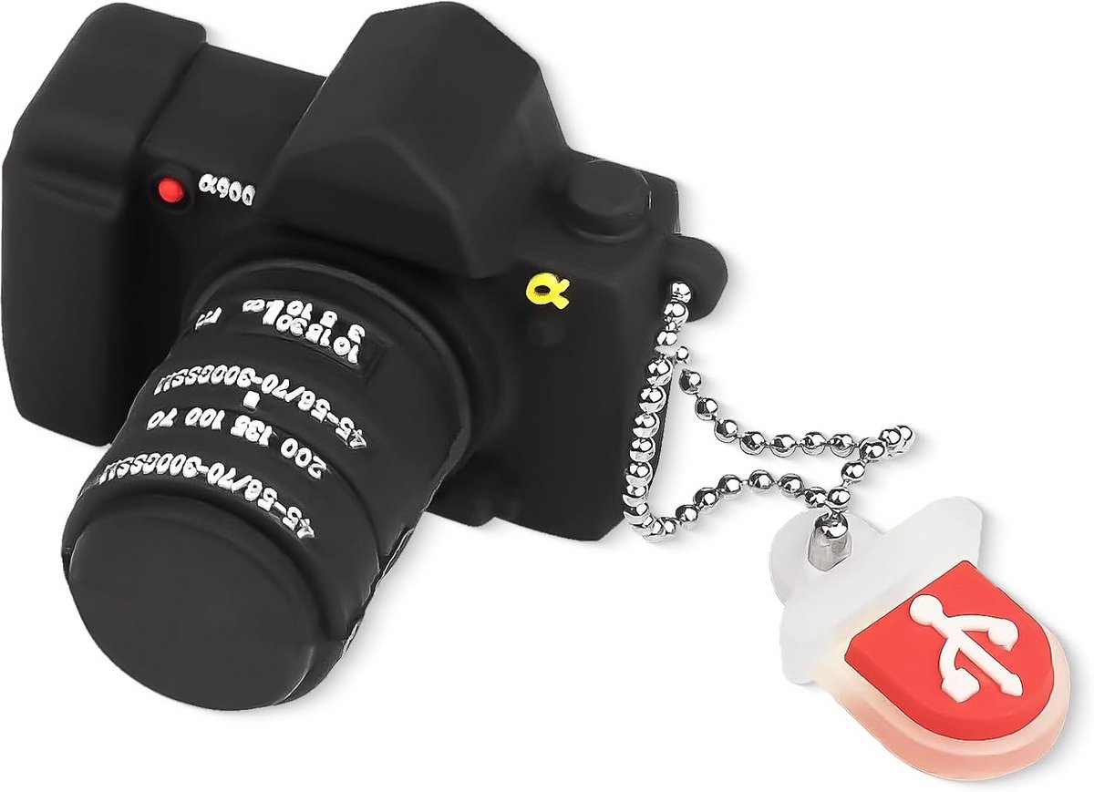 USB-stick 32GB in Uniek Camera Ontwerp - Compacte Geheugenstick met Beschermhoes
