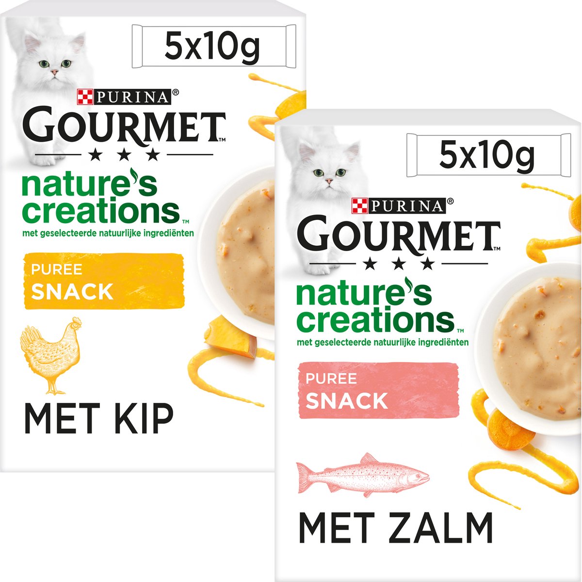 Gourmet Gourmet Nature's Creations Exquisite Puree Kip & Pompoen - 10 x 10 g
