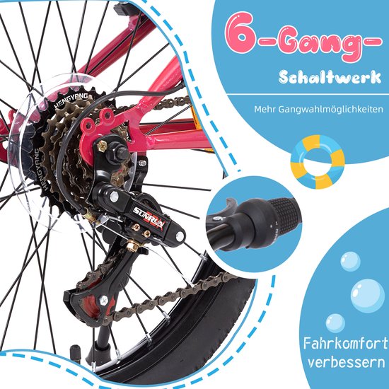 Kinder Mountainbike - 20 Inch - 6 Versnellingen - V-Bremse voor Jongens en Meisjes van AMIGO — afbeelding 2