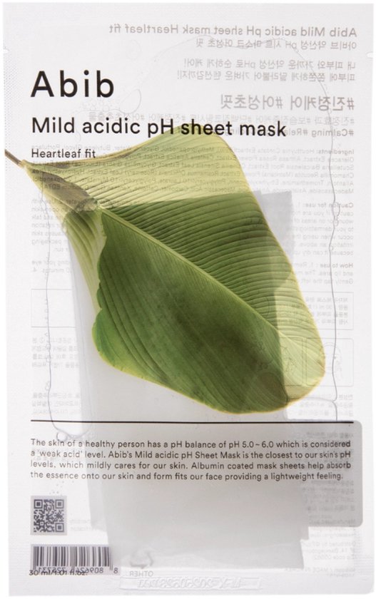 Abib Mild Acidic pH Sheet Mask Heartleaf Fit 30ml