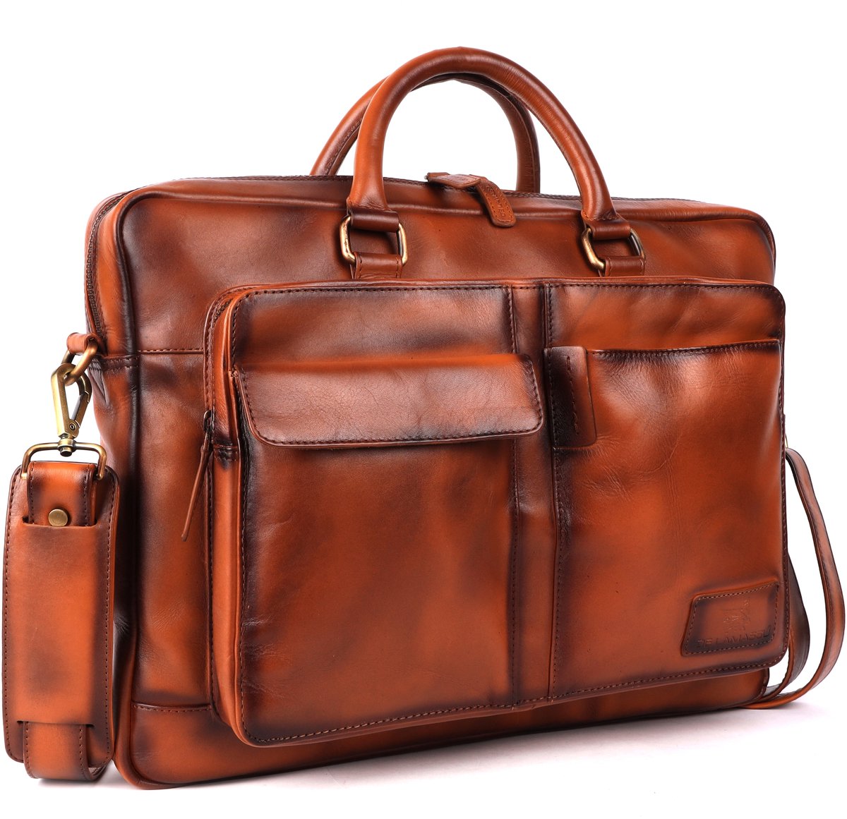 DE LAMASSU® (Alban) Leren Laptoptas 16 Inch – Echt Leer – Met Tabletvak – Slank & Lichtgewicht – Premium Business Tas Unisex
