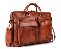 DE LAMASSU® (Alban) Leren Laptoptas 16 Inch – Echt Leer – Met Tabletvak – Slank & Lichtgewicht – Premium Business Tas Unisex
