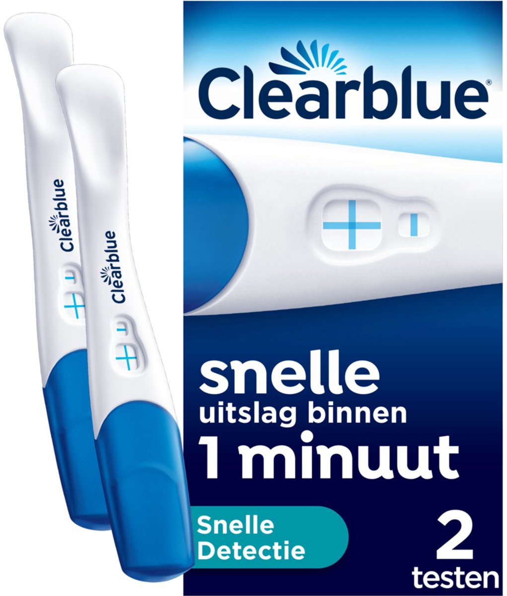 Clearblue Zwangerschapstest Snelle Detectie - 2 x 2 stuks - Voordeelverpakking