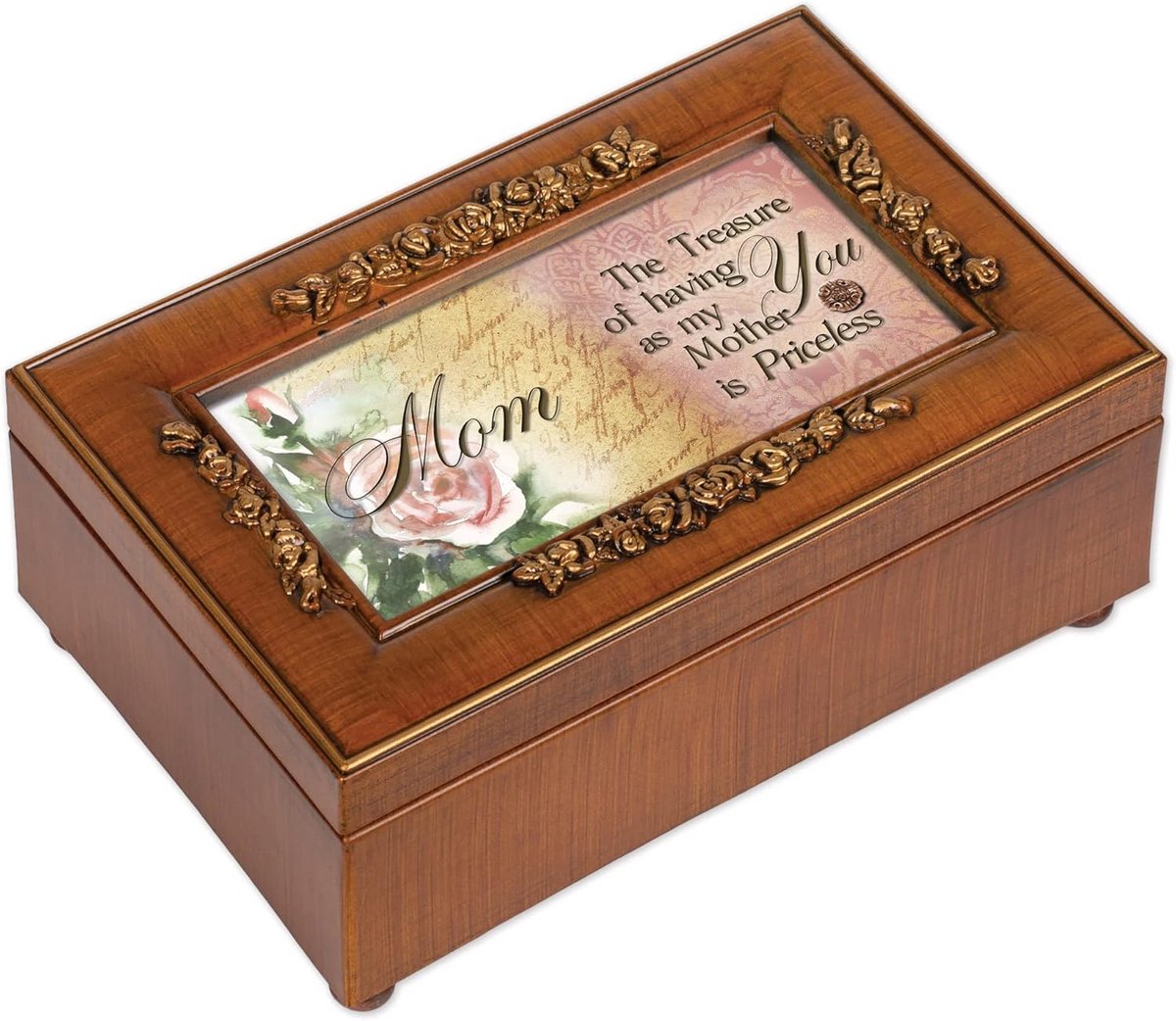 Houten Muziekdoosje met Fotolijst - Speelt 'Wind Under My Wings'
