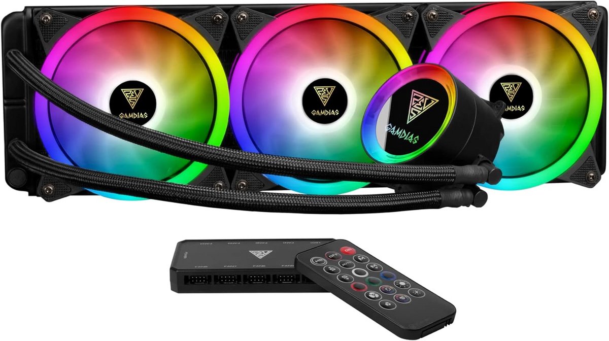 360mm All-in-One Waterkoeler met 4 RGB Ventilators en Synchronisatie Software