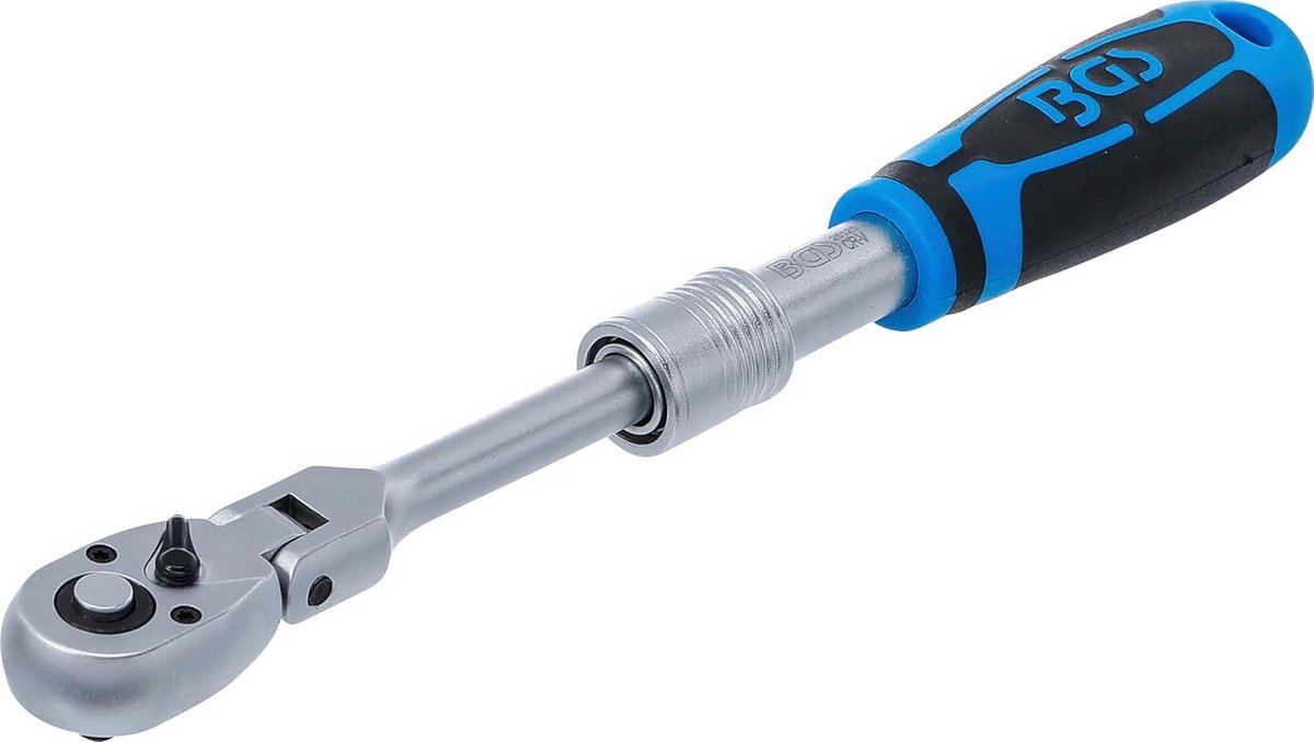 Uittrekbare Ratelsleutel 1/4 inch met Kantelbare Kop voor Schroeven Los- en Vastdraaien