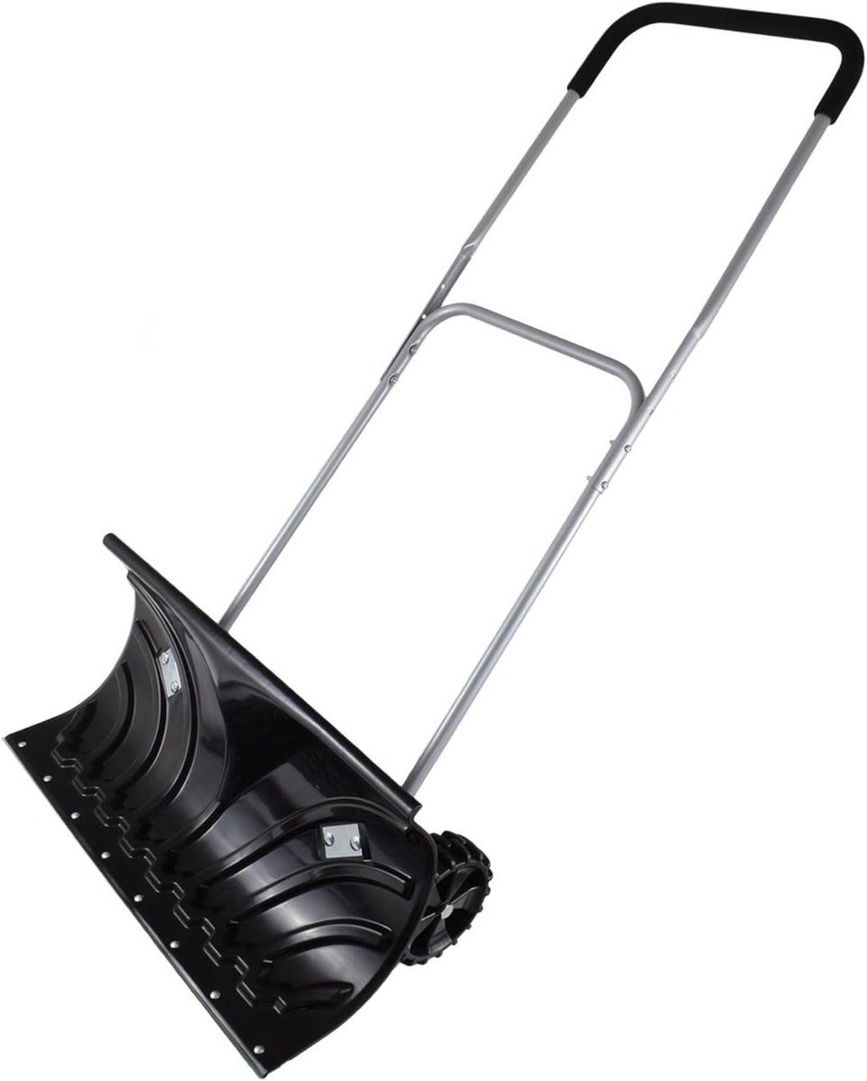 Verrijdbare Sneeuwschuiver 66 cm Breed met Zwenkbare Stalen Steel en Duwblad