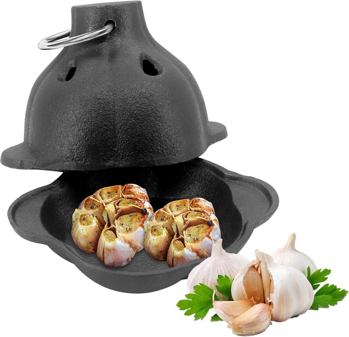 Gietijzeren Nederlandse Oven Pot voor Aardappels en Knoflook