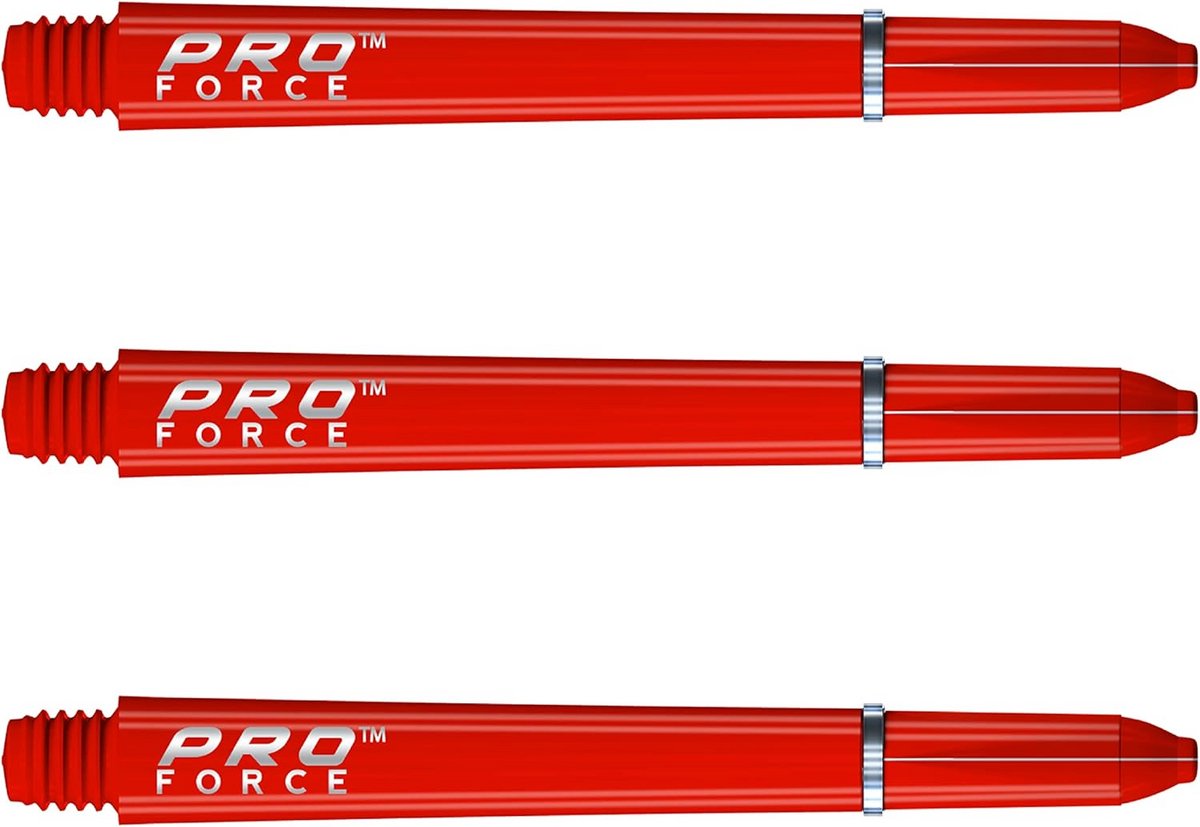 Dartpijlen Stelen Rood Nylon Ringgreep Medium Set van 3