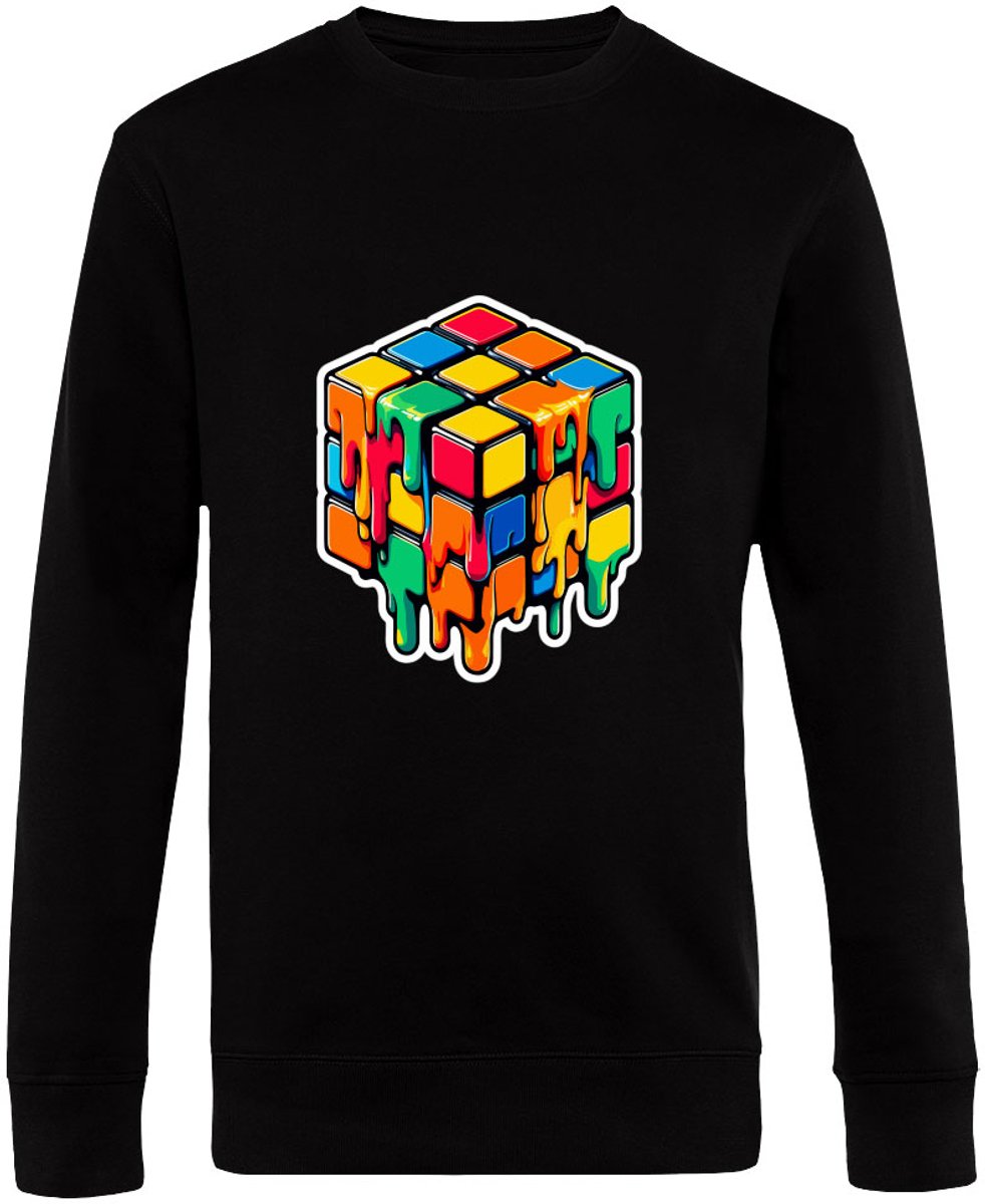 Retro Puzzel Trui - Smeltend Kleurrijk Blok Sweater - Game Unisex Trui
