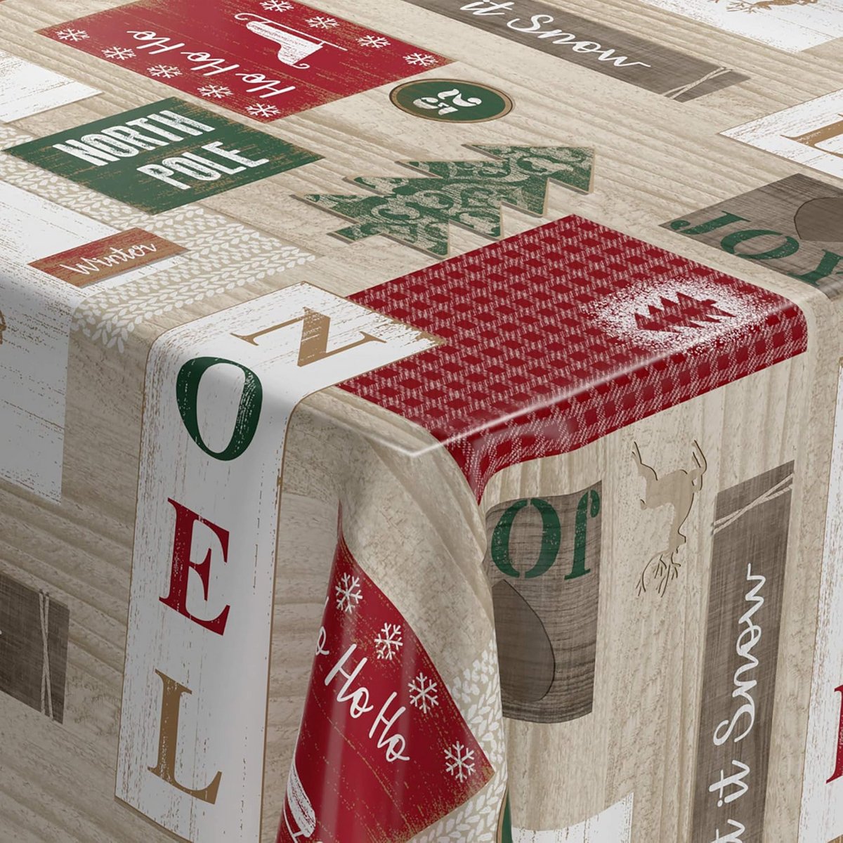 Waterdicht Tafelkleed Kerstmis Vlekbestendig en Afwasbaar Vierkant