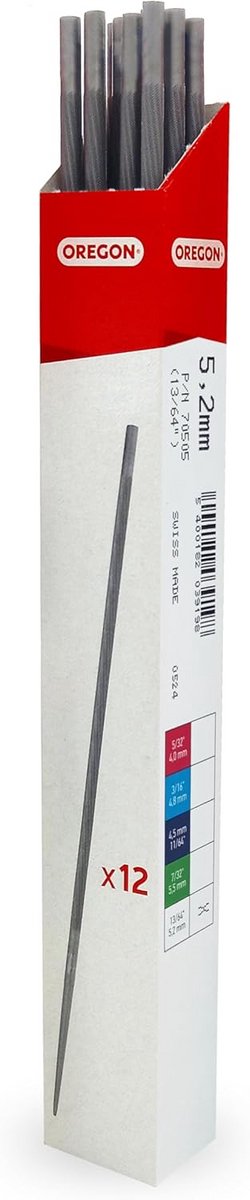 Ronde Kettingvijlen Dubbel Geslepen voor Universeel Slijpen van Zaagkettingen, 12 x 5.5mm