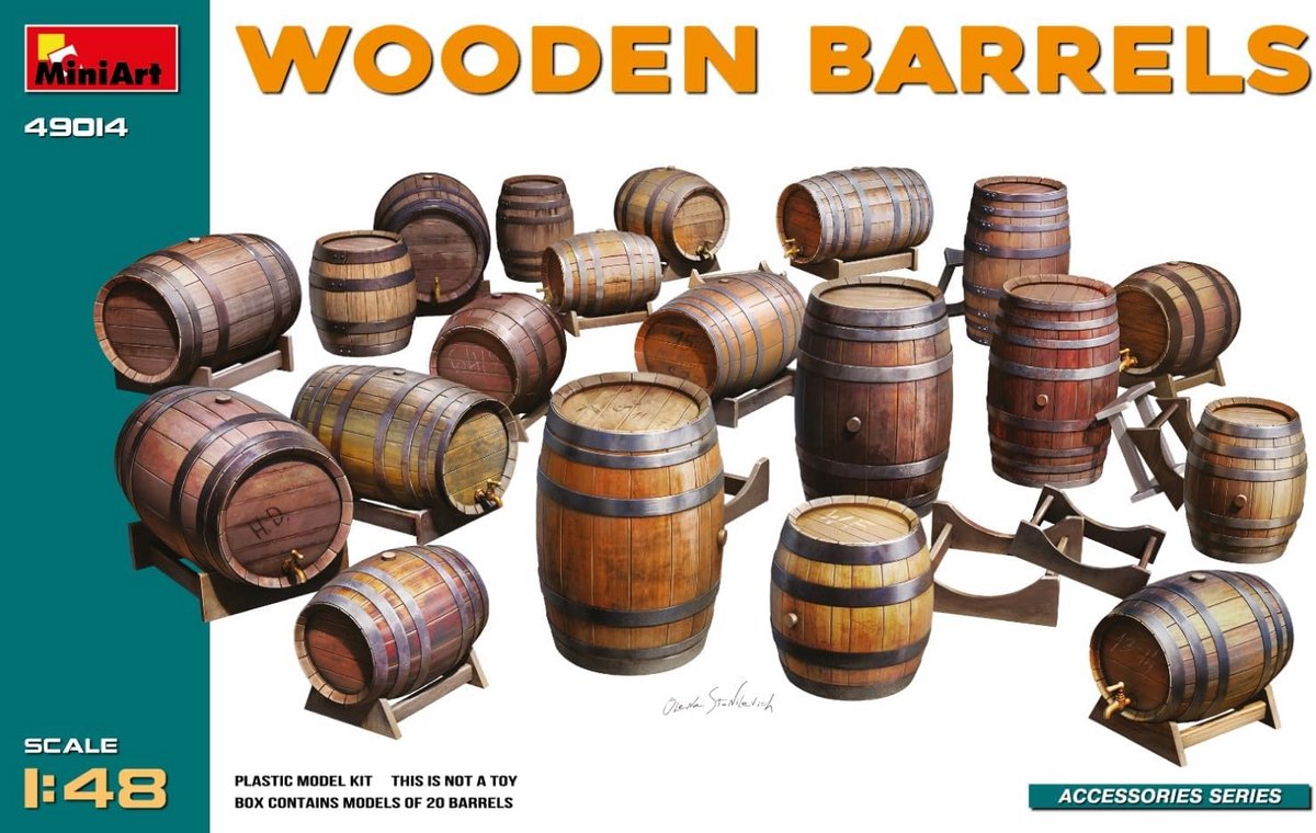 Houten Vaten Modelbouw Set - 20 Stuks Schaal 1:48 Diorama Accessoires