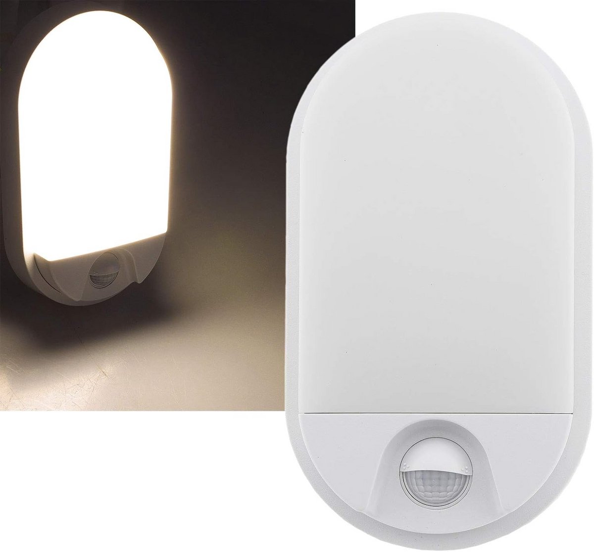LED Buitenlamp met Bewegingsmelder 10W 980 Lumen IP54 Warmwit