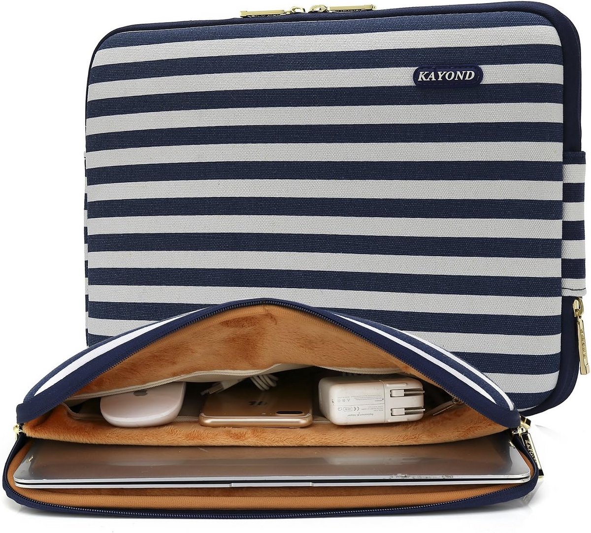 Waterdichte Laptoptas met Strepen voor 11 tot 17 Inch Laptop