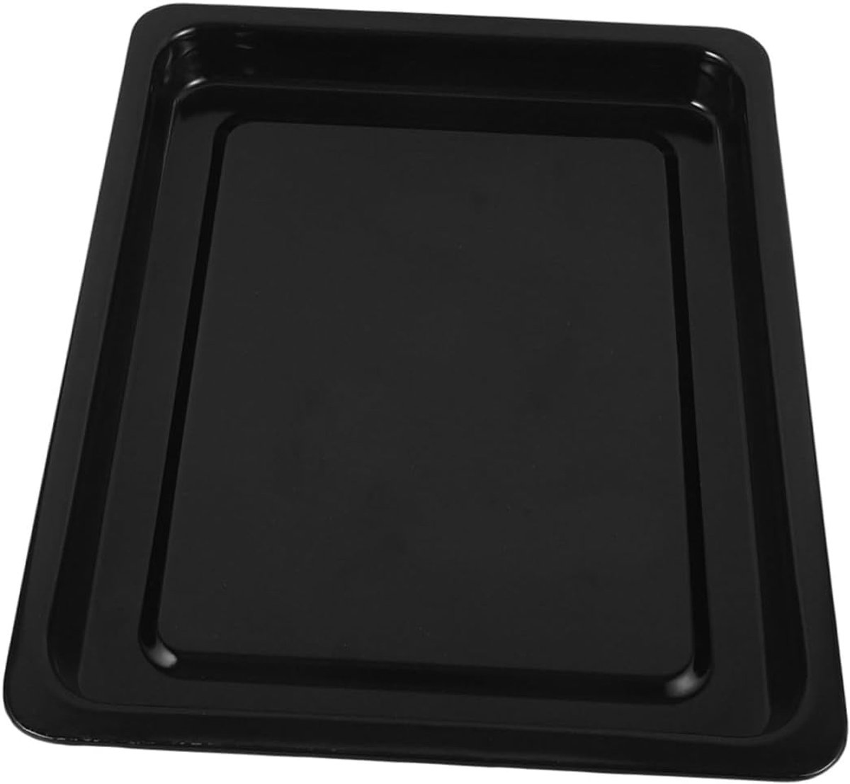 Enamel Bakplaat - Ovenpan Braadpan - Grote Porties Grillen - Diep Ontwerp Ruimtebesparend - 34x26x2.5cm - Zwart