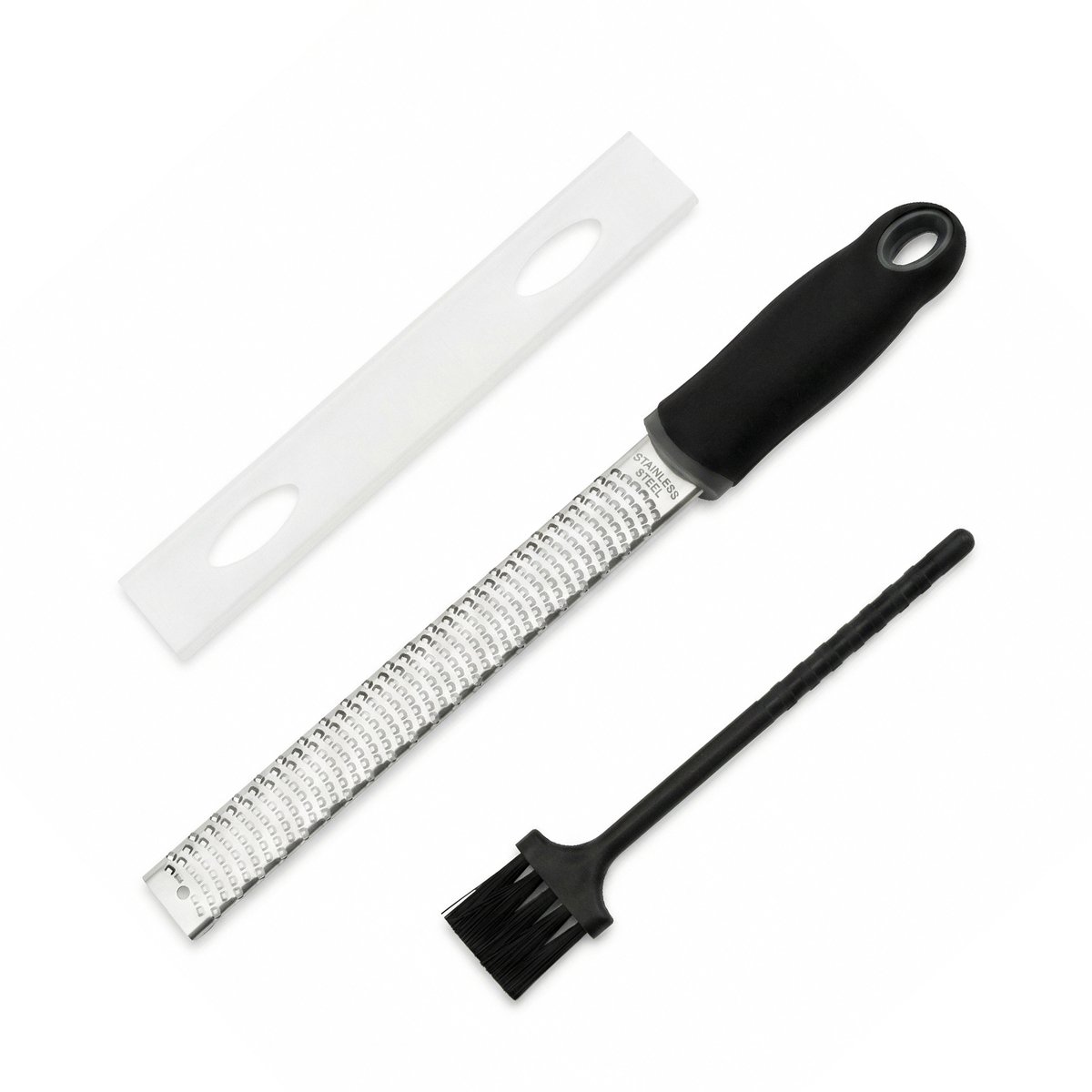 Multifunctionele Handrasp - Zester - Kaasrasp - Knoflookrasp - Citroenrasp - Gemberrasp - Langwerpig - Zwart