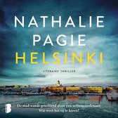 Boek 'Helsinki' van Nathalie Pagie. Literaire thriller met een winterse stadsaanzicht.