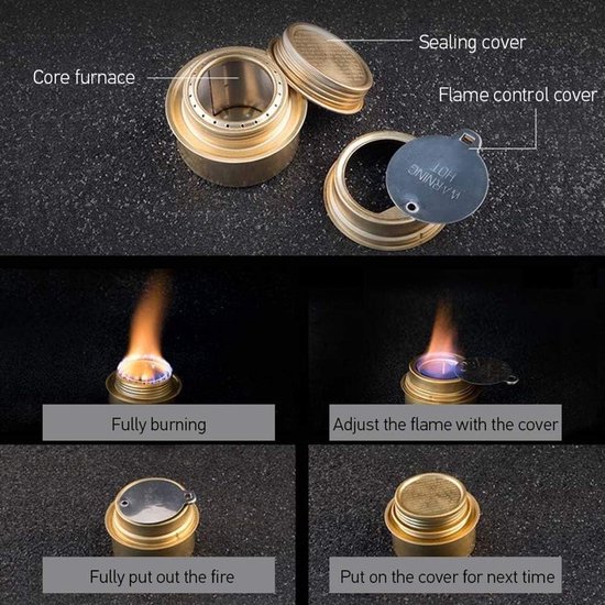 5PCS Outdoor Camping Cooking Set Portable Cookware Cookware Gas Stove Set Windproof Kettle Crib Pots for 1-2 Person Pan Set with for Outdoor Camping Hiking Picnic — afbeelding 3