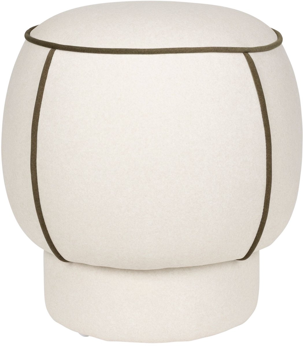 Housecraft Living Marina Poef Rond 45 cm Wit