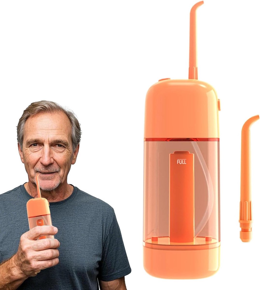 Tooth Water Flosser - Oral Irrigator Tool, 5.51x2.17in Authentic Electric Waterproof Cleaner, Teeth and Gum Care, 90ml Capacity for Home Oral Hygiene Device