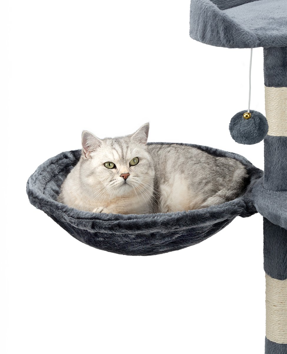 lionto Kattenmand voor krabpaal – Ø40 cm M8 bevestiging 15 cm, grijs