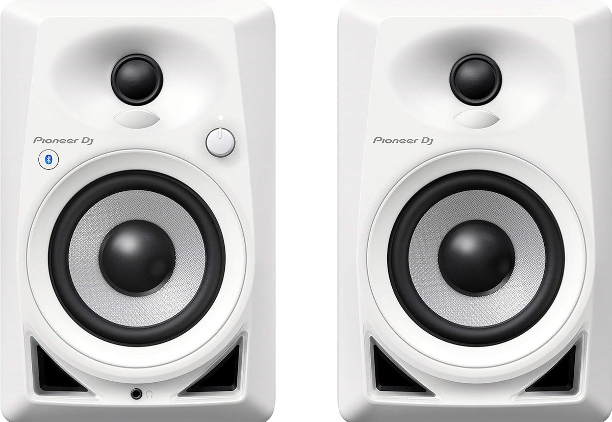Studiomonitoren Set - Desktop Luidsprekers - Muziek Productie - Bluetooth Connectiviteit - 4 Inch Woofer - Wit