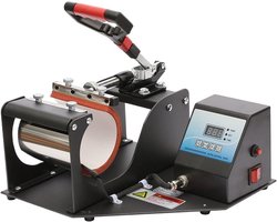 Hittepers Machine - Warmteoverdracht Apparaat - Mokken Bedrukken - Instelbare Tijd Temperatuur - 11.5cm Diameter - Zwart
