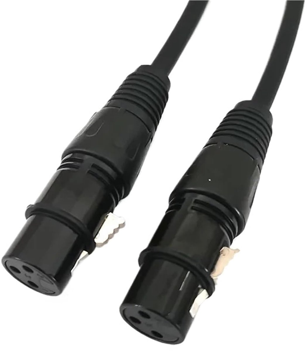 XLR Kabel - Microfoonkabel Audio - Professionele Audio - Afgeschermd OFC Koper - 1 Meter - Zwart