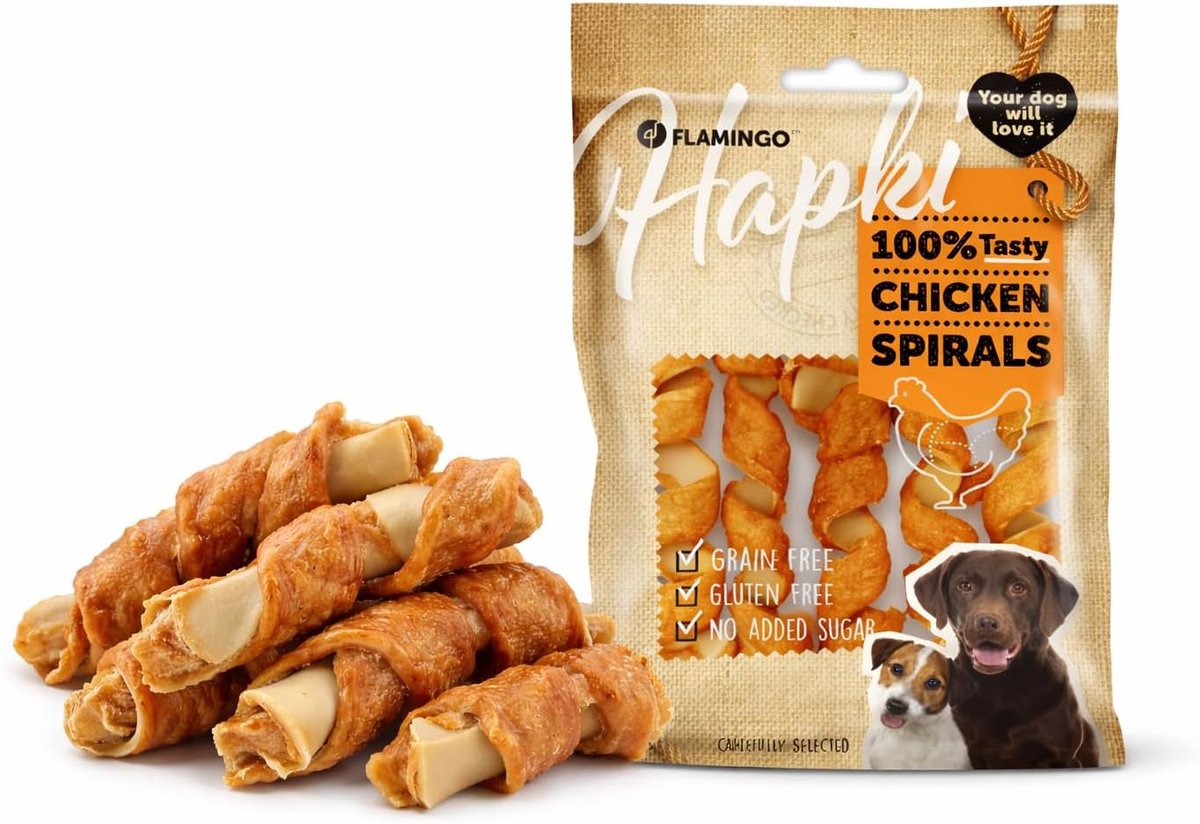 Honden Snacks - Kauwstokken Kip - Hond Trainen - Natuurlijke Ingrediënten - 5 Stuks