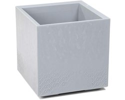 HowHomely Betonique - Bloempot - 40x40 cm - Imitatie Beton - Grijs