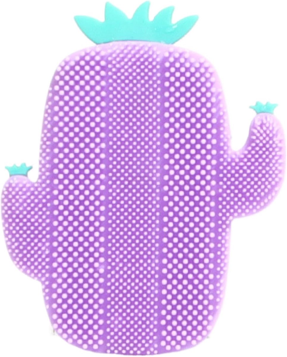 Gezichtsreiniger Borstel - Zachte Siliconen Tool - Dagelijkse Huidverzorging - Charmant Cactus Design - Compact Formaat
