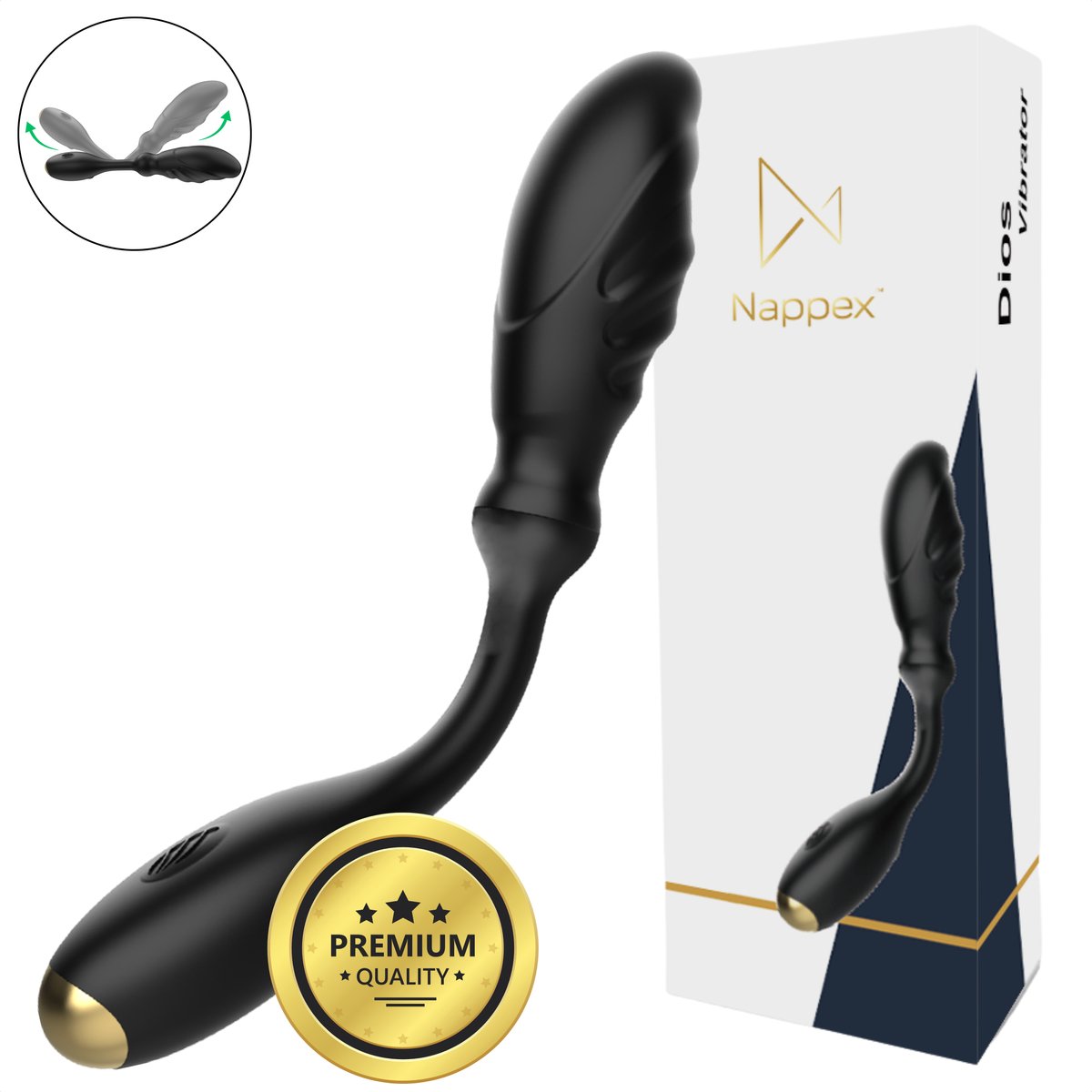 Bol.com Vibrators voor Mannen en Vrouwen - Nappex™ Dios G-Spot en Prostaat Stimulator [Discreet Verzonden] - Anaal Vibrator - Se... aanbieding