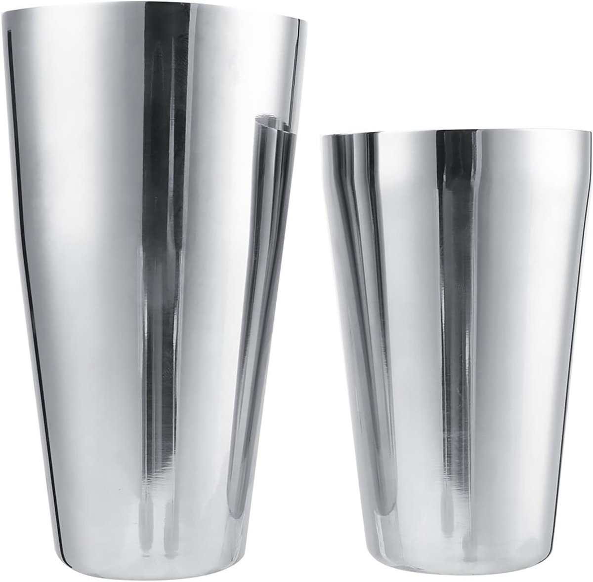 Cocktailshaker Set - Mixer Bar Tools - Drankjes Maken - Roestvrij Staal - 800/600 ml - Zilver