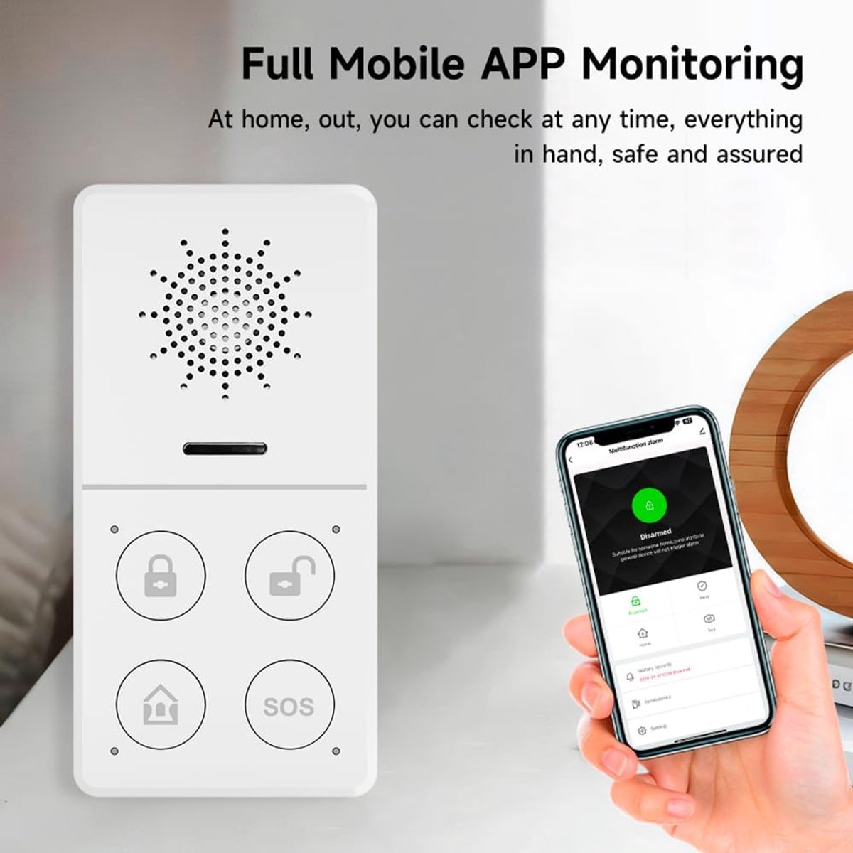 Smart Inbraakalarm - Thuisbeveiliging Kit - Veilige Woning - 130DB Alarmvolume - Compact Ontwerp - Wit
