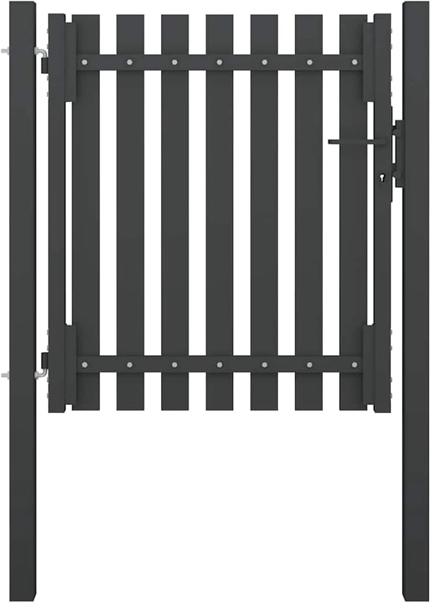 Tuinpoort Staal - Toegangspoort Hek - Tuin Afsluiten - Afsluitbaar Systeem - 1 x 125 m - A