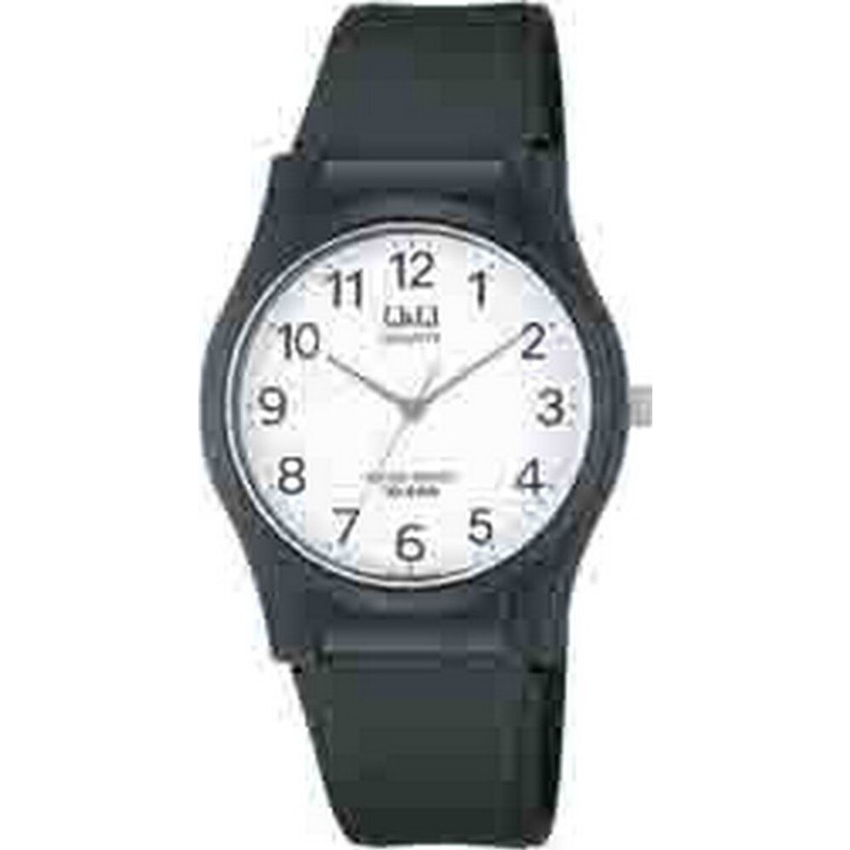 QQ VQ02J001Y - Horloge - Sport - Analoog - Unisex - Plastic band - Rond - Cijfers - Kunststof - Zwart - Wit