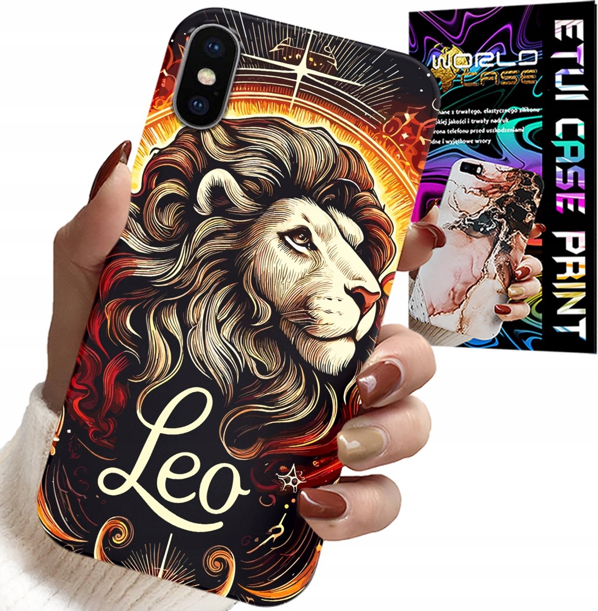 HOESJE VOOR IPHONE XS MAX - LEEUW, STERRENBEELD ASTRONOMIE, HOESJE + GLAS