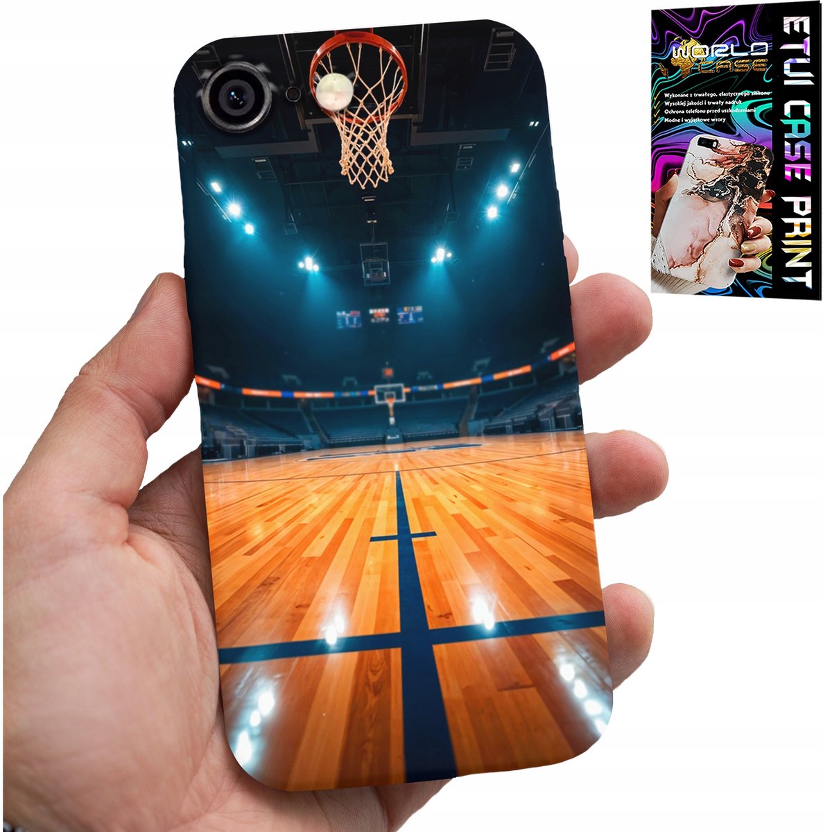 iPhone hoesje (6 Plus) - NBA basketbalveld, basketbalfan patronen