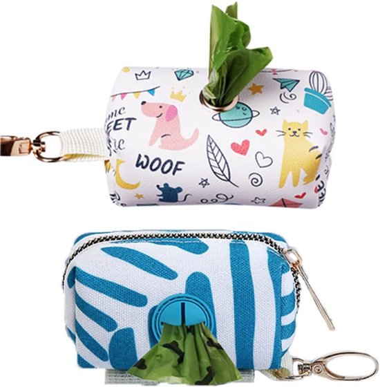Porte-sachet à crottes pour chien, 2 pièces, adapté pour ranger et transporter des sachets à crottes pour chiens en extérieur.