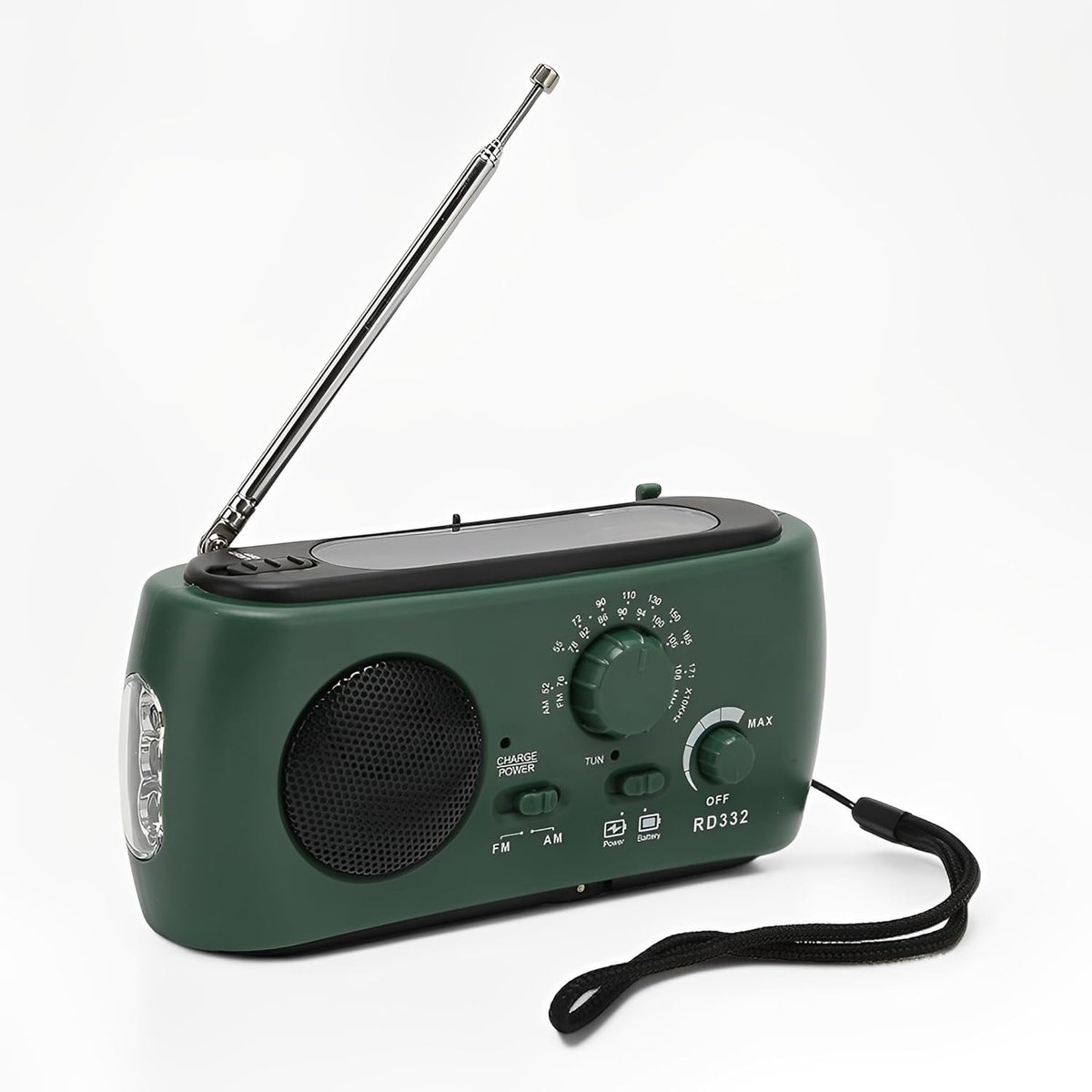 Noodweer Radio - Draagbare Ontvanger - Buiten Activiteiten - Meerdere Oplaadmethoden - 16 x 9 x 6 cm - Groen