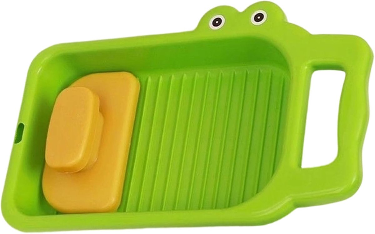 Miniatuur Wasbord - Handwas Pad - Ondergoed Wassen - Krokodillenpatroon Textuur - 32x18cm - Groen